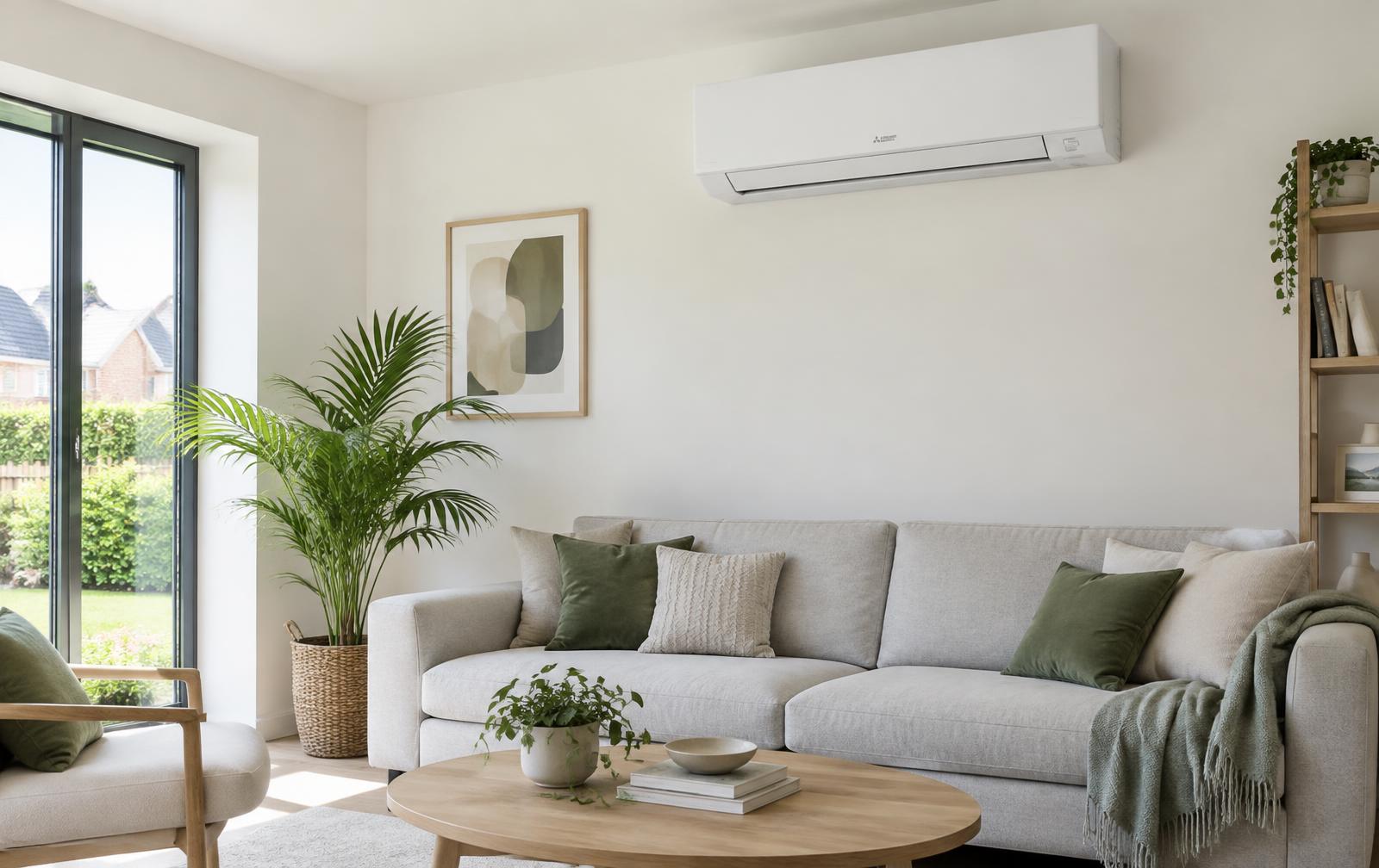 Air conditioning installed in a living room